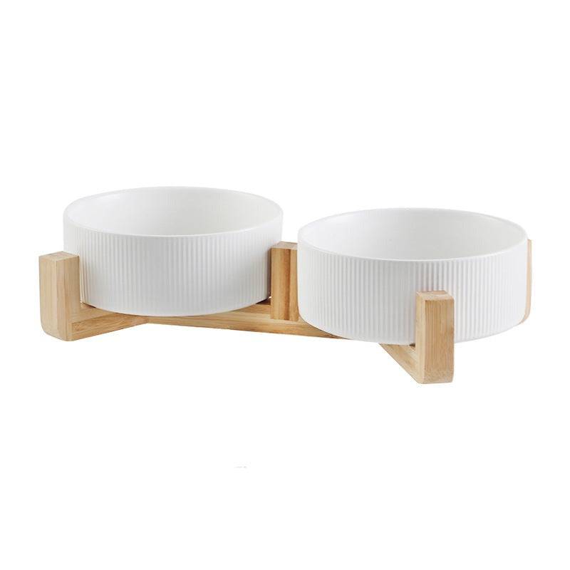 Elevated Ceramic Pet Bowl Set