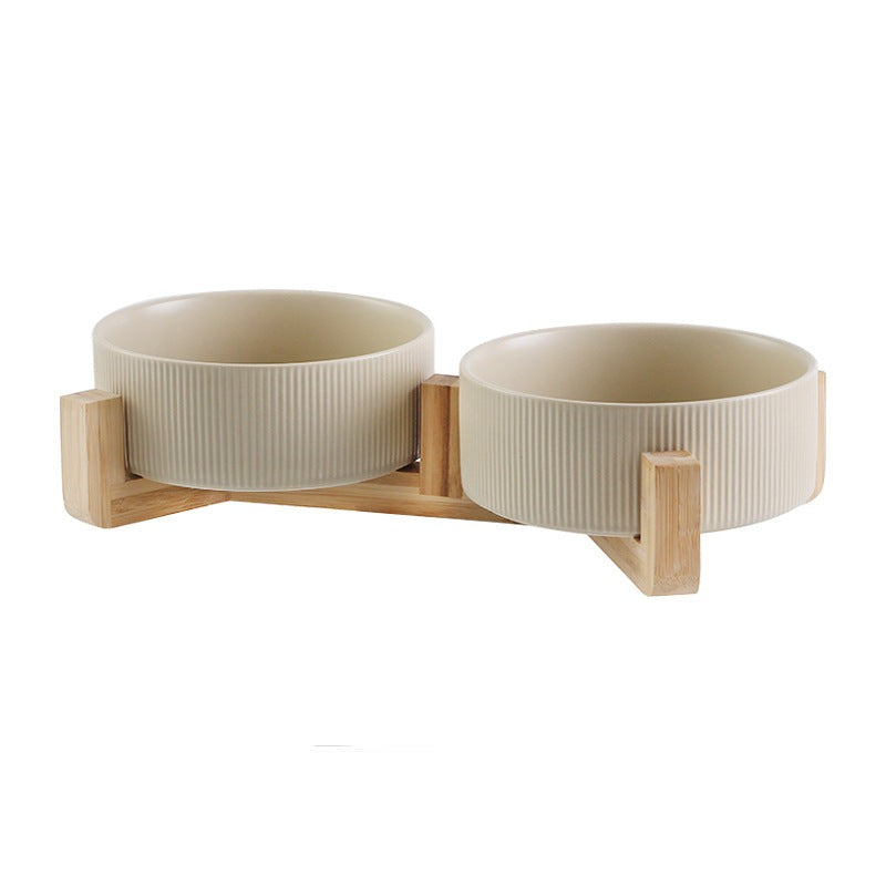 Elevated Ceramic Pet Bowl Set